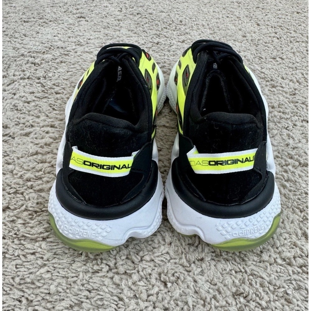 Adidas Shoes Men's 6.5 Ozworld‎ Oznova Neon Yellow Black Red Chunky Sneakers - Picture 3 of 9